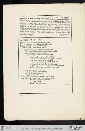 To the “Flat-Iron” [poem]