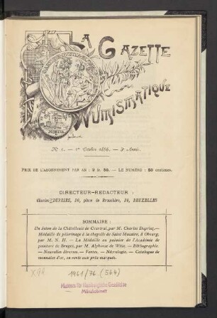 N° 1. — 1er Octobre 1898. — 3e Année