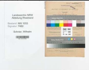 Entnazifizierung Wilhelm Schnier , geb. 02.02.1890 (Landwirt)