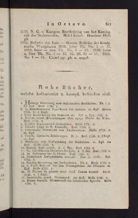 517-558, Rohe Bücher