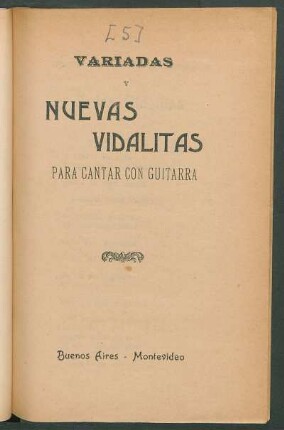 Variadas y nuevas vidalitas para cantar con guitarra