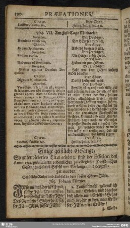 Einige geistliche Gesänge, so unter vielerley Titul gehörig, sind der Edition des Anno 1722 publicirten ordentlichen privilegirten Dreßdnischen Gesangbuchs auf Befehl und Verlangen mit beygefüget worden