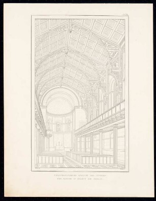 Johanniskirche, Berlin-Moabit: Perspektivische Innenansicht (aus: Sammlung Architektonischer Entwürfe, Berlin 1858)