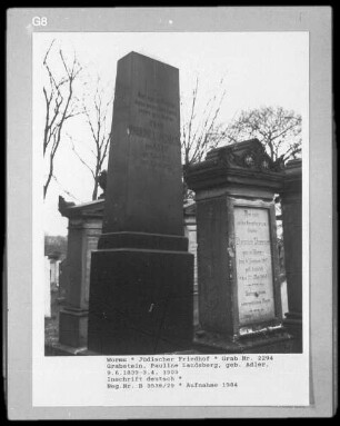 Grabstein von Pauline Landsberg, geborene Adler (+ 1903.04.03)
