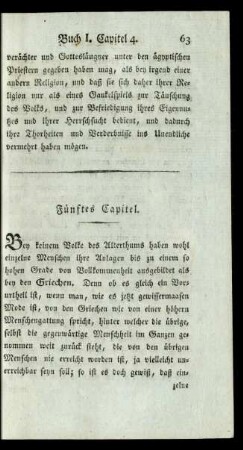 Fünftes Capitel. [Griechen]