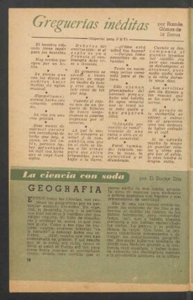 Geografía : La ciencia con soda