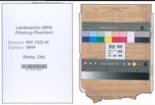Entnazifizierung Otto Wirths , geb. 28.09.1889 (Elektriker)