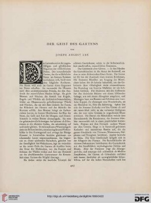Der Geist des Gartens