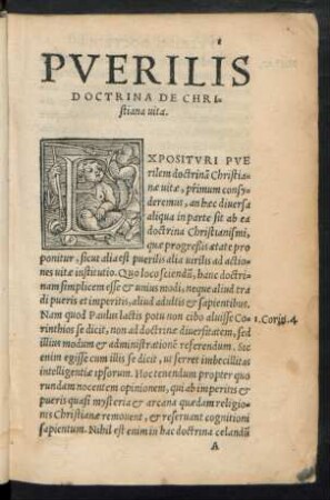 Puerilis Doctrina De Christiana vita.
