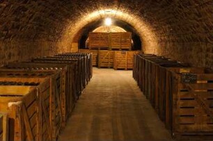 Frankreich. Champagne Ardenne. Marne. Avize. Cote des Blanc. Champagner Kellerei. Maison Lang Biemont. Seit 1875. Champagner Keller