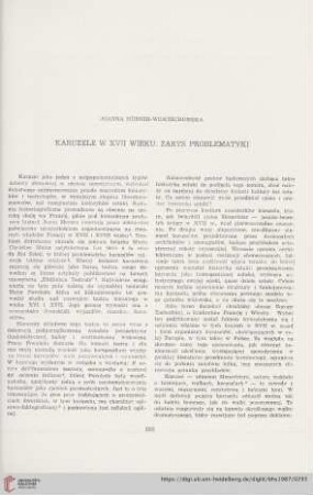 49: Karuzele w XVII wieku. Zarys problematyki