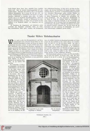 29: Theodor Fischers Wohnhausbauten