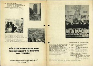 Flugschrift: Rote Bauwochen 1974