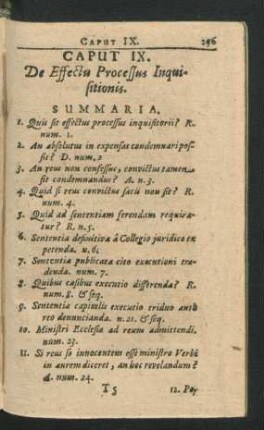 Caput IX. De Effectu Processus Inquisitionis.