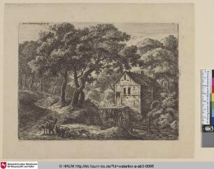 [Eine Wassermühle im Wald; Water-mill in the woods]