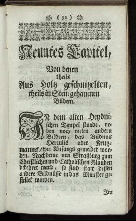 Neuntes Capitel, [...].
