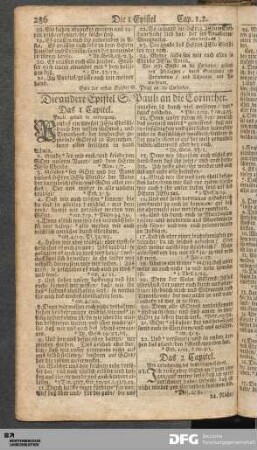 Die andere Epistel S. Pauli an die Corinther.