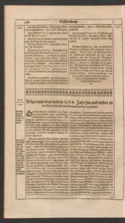 Folget nun was in dem 1654. Jahr ... vorgangen.