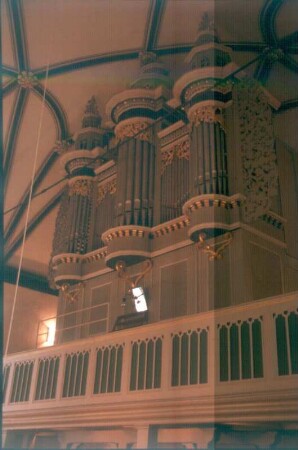 Orgel von Friedrich Friese  (1798; 1914 pneumatisches Werk von Marcus Runge). Lübz, Stadtkirche