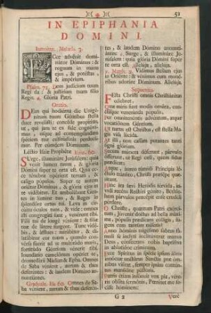 In Epiphania Domini