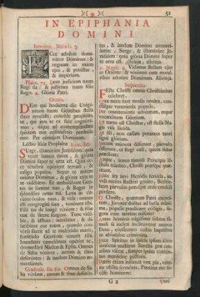 In Epiphania Domini