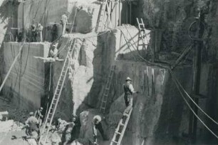 verschiedene Steinbrüche, Werkplätze, Baumaterialien und Bauprojekte, 1932-1958