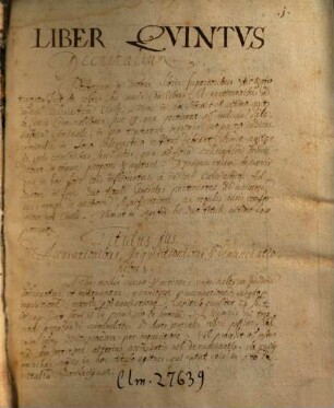 In librum V Decretalium - BSB Clm 27639