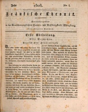 Neue fränkische Chronik. 3. 1808