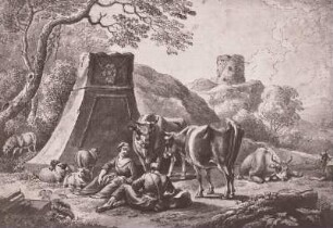 Landschaft mit Hirtenpaar