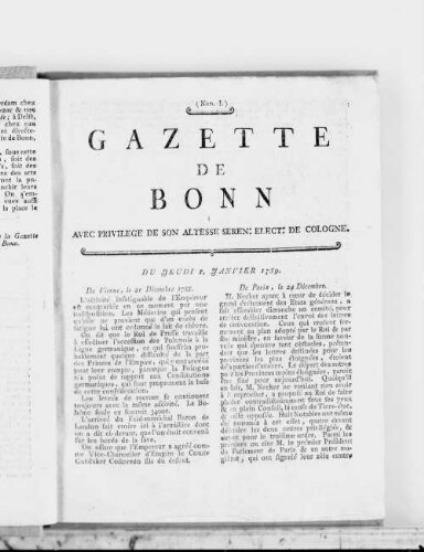 Titelseite einer Zeitung