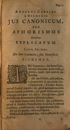 Ius canonicum per aphorismos explicatum