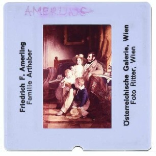 Amerling, Rudolf von Arthaber und seine Kinder Rudolf, Emilie und Gustav