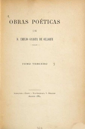 Obras poéticas de D. Emilio Garcia de Olloqui, 3