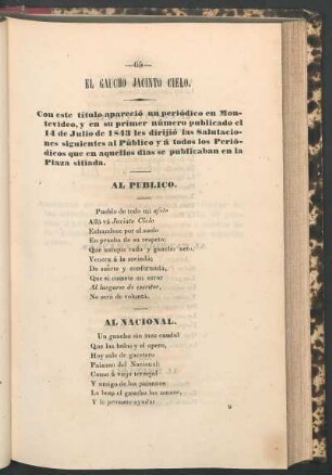 El gaucho Jacinto Cielo.