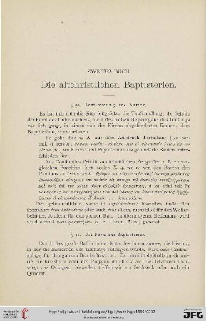 Zweites Buch: Die altchristlichen Baptisterien