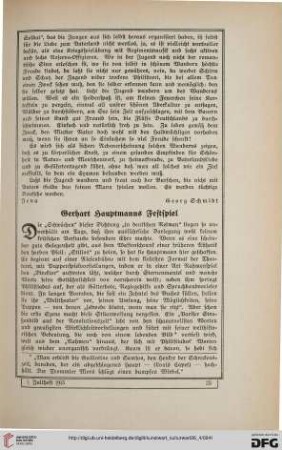 26: Gerhart Hauptmanns Festspiel