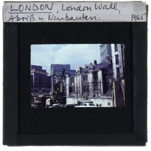 London, London Wall : Bauarbeiten