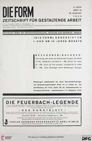 Heft 16 (15. August 1929)