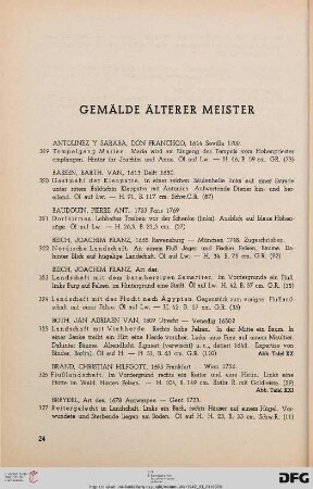 Gemälde älterer Meister (Nr. 319-418)