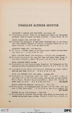 Gemälde älterer Meister (Nr. 319-418)