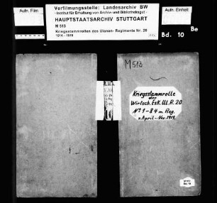 Kriegsstammrolle der Wirtschafts-Eskadron