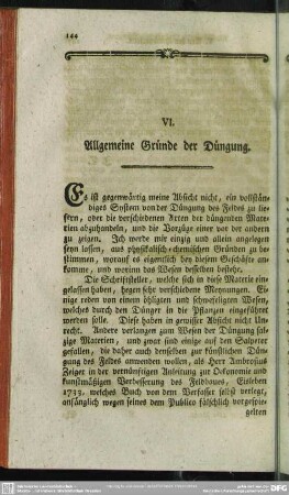 Allgemeine Gründe der Düngung