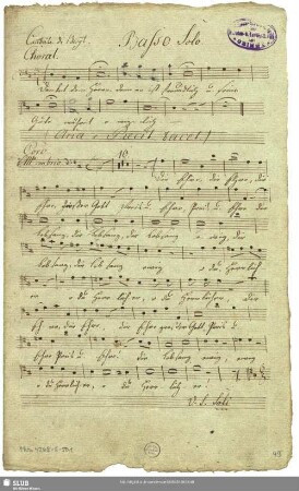 [Solo and coro:] Basso Solo