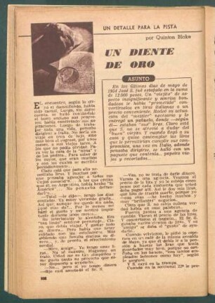 Un diente de oro : Un detalle para la pista
