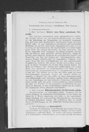 Sitzung am 23. Februar 1909.