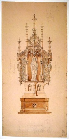 Entwurfszeichnung für einen Altar