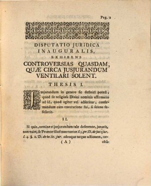 Disp. iur. inaug. exhibens controversias quasdam, quae circa iusiurandum ventilari solent