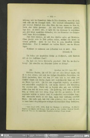 Friedrich von Schlegel an August Wilhelm von Schlegel, Frankfurt am Main, 30.06.1818