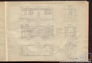 Blatt II.2. Vereinigter Post- und Gepäckwagen mit 4 Meter Radstand.
