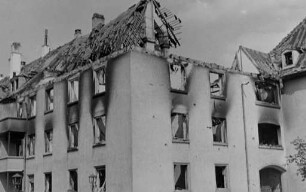 Zerstörungen Zweiter Weltkrieg - Luftangriff auf Karlsruhe am 02./03.09.1942. LS-Revier VI. Nordsternsiedlung